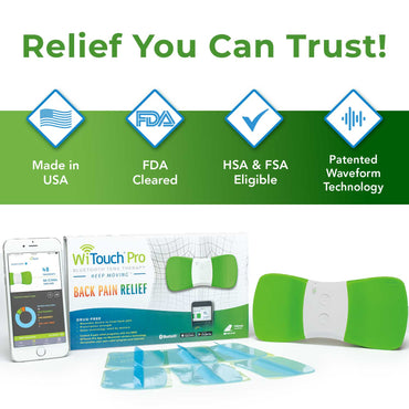WiTouch Pro TENS Unit for Back Pain Relief