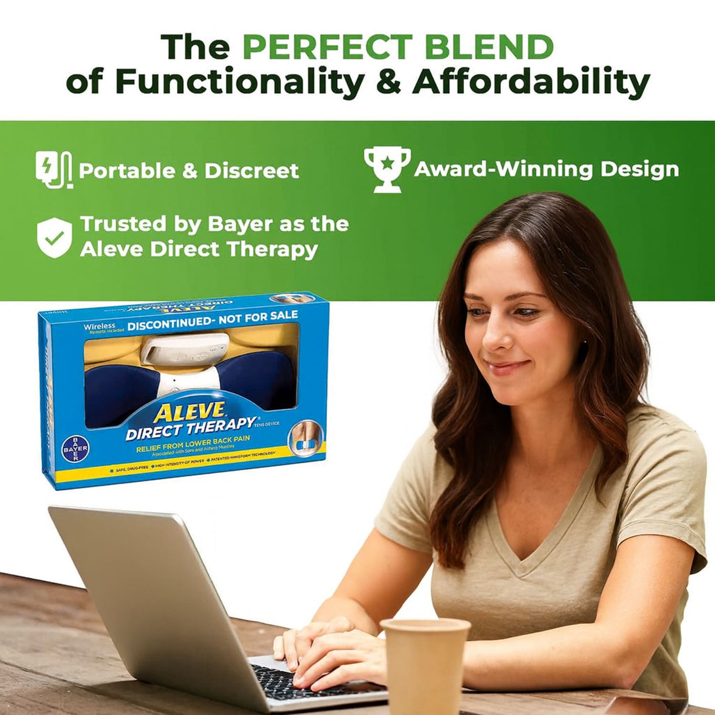 WiTouch Pro TENS Unit for Back Pain Relief